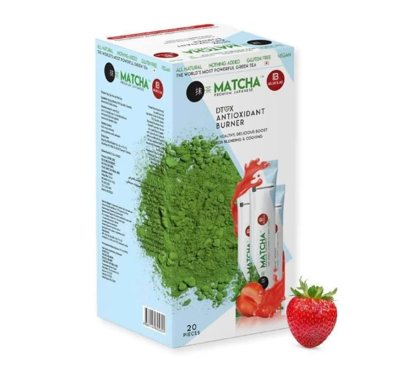 Матча для похудения — натуральный детокс-чай с клубникой